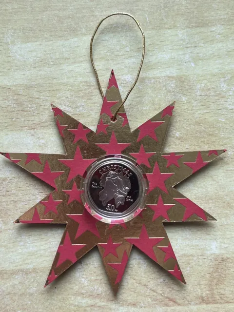 2003 Snowman + James 50p Coin ✨ Coin Capsule ✨ Christmas Star Decoration ✨