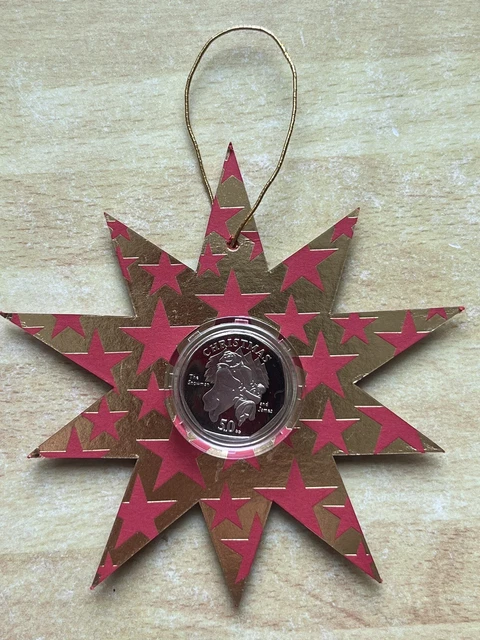 2003 Snowman + James 50p Coin ✨ Coin Capsule ✨ Christmas Star Decoration ✨