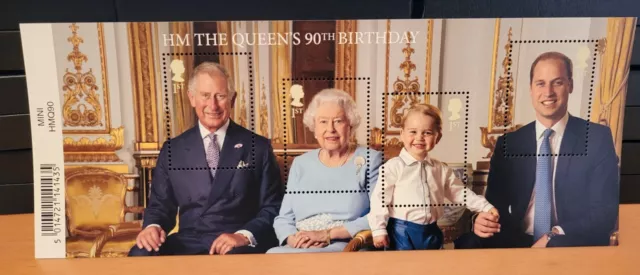 Queen Elizabeth II. 90. Geburtstag Goldmünze alte königliche Familie Briefmarken Kate William 2