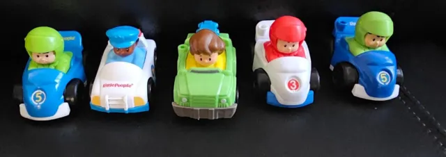 Fisher Price Little People 5 Cars - Great Condition