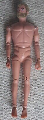 VINTAGE ACTION MAN 40th NUDE NAKED GRIPPING HAND FLOCKED HAIR BLONDE BEARDED 