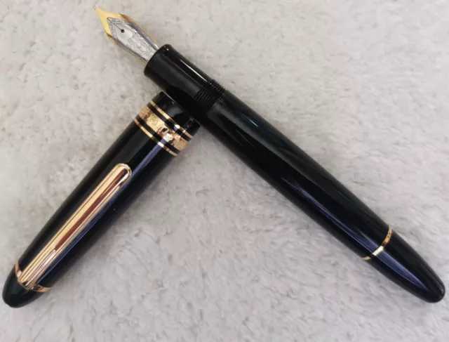 Luxury MB149 Resin Series Bright Black+Gold Clip 0.7mm nib Fountain Pen NO BOX