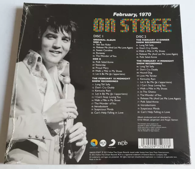 Elvis Presley FTD CD - ON STAGE February 1970 - Factory sealed 2012 - 2 CDs MINT