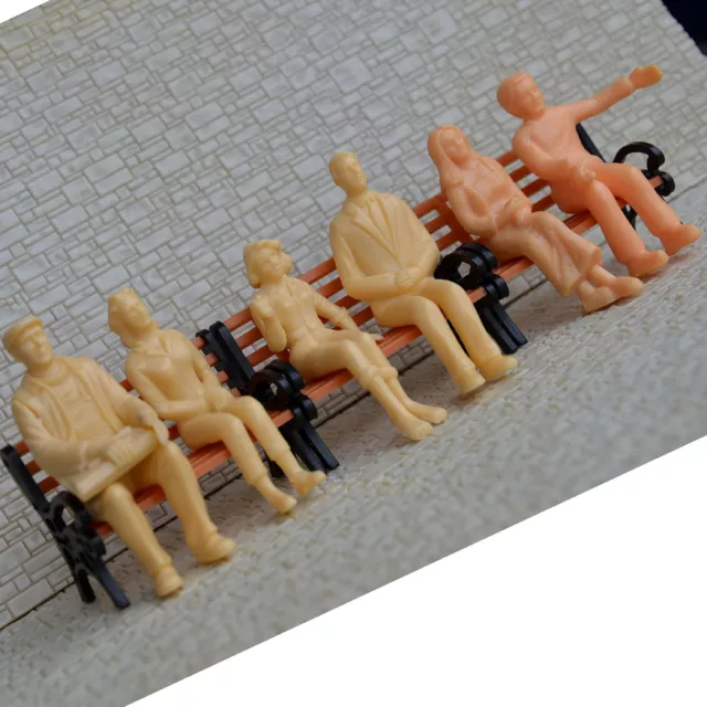 36 pcs G Scale 1:24 unPainted Figures all seated passengers 6 poses People