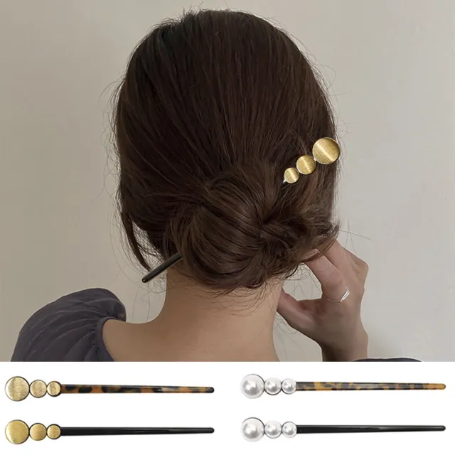 Chinese Style Hair Sticks Clip Pin Crab Vintage Women Headwear Imitated-pearl US