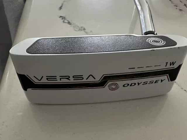 Used Right Handed Tour Issue Odyssey Versa #1W White 34" Putter Steel Golf Club