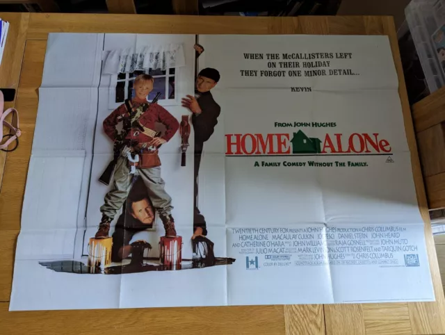 Home Alone 1989 Original UK Quad Cinema Film Poster Rare First Release