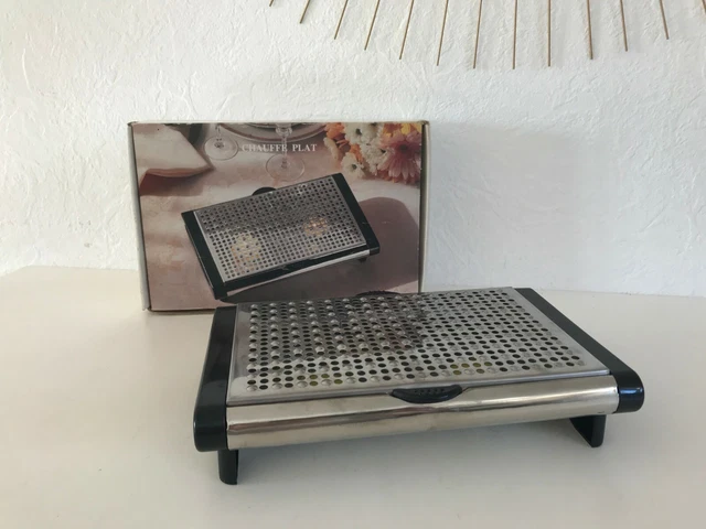 Chauffe plat métal argenté vintage - Arts de la table