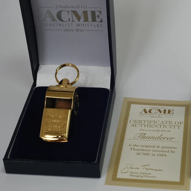 Personalised Engraved Acme Thunderer 58.5 Referee Whistle In Gift Box - View #5