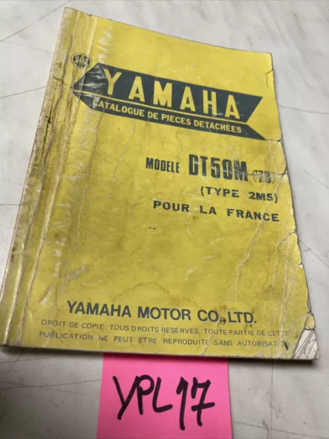 Yamaha Dt50M 1978 2M5 catalogue pièces détachées parts list DT50 M DT 50