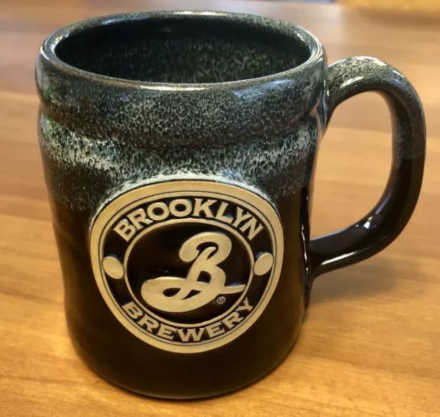 Brooklyn Brewery Coffee Tea Beer Mug 14 Oz Deneen Pottery Hand Thrown 2018 RARE