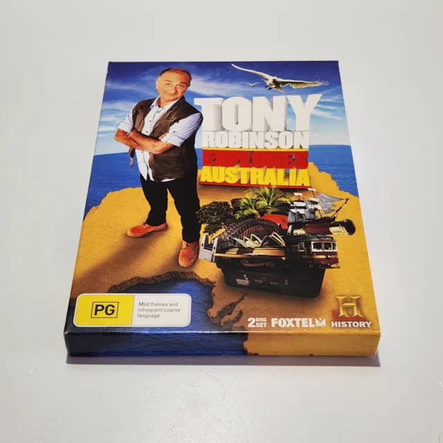 Tony Robinson Explores Australia (2x DVD, 2011) Region 4 Card Sleeve Like New