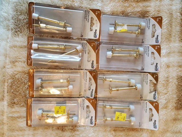 Lot Of 8 National  Rigid Door Stops 2 In Each Pack 3" In Length