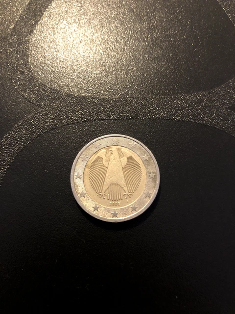 Pièce de 2 euro rare Allemagne Aigle fédéral lettre J 2002