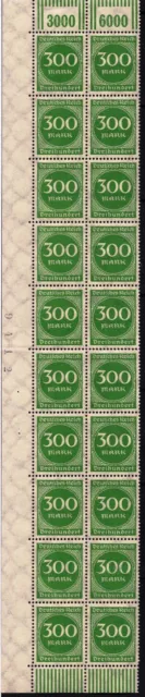 Deutsches Reich Michelnr. 270 - Bogenteile Ränder, mit PLF 270 II, postfrisch