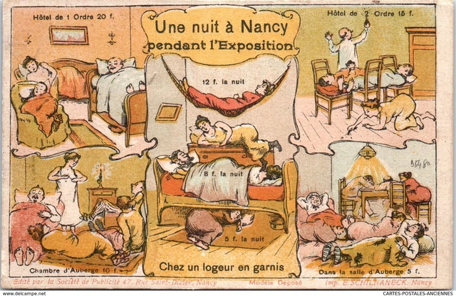 54 NANCY - EXPOSITION - une nuit pendant l'exposition