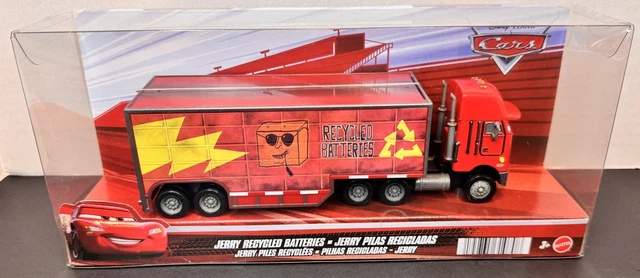 DISNEY PIXAR CARS Jerry Recycled Batteries Peterbilt Hauler Truck