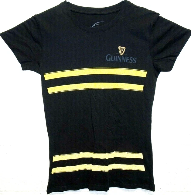 Guiness Irish Stout Beer Support Our Firefighters Women T Shirt Large Black