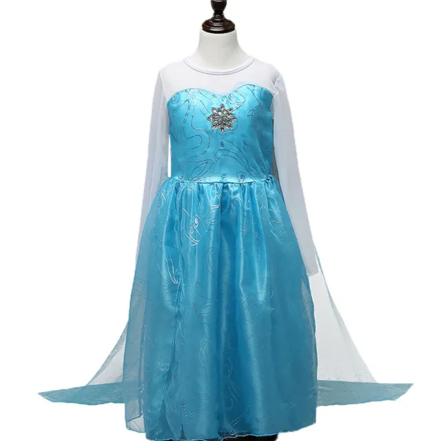 Abiti da principessa per ragazze Elsa Anna congelati abito cosplay costume bambino abito da festa 7