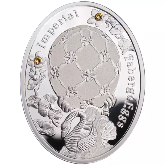 Swan Egg Imperial Faberge Eggs Proof Silver Coin 1$ Niue 2012