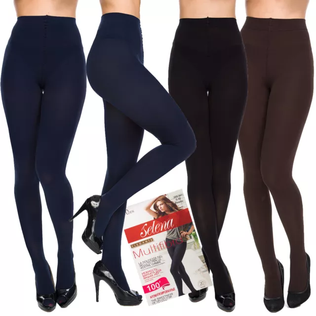 Ladies Velvet Pantyhose Solid Secured Tights Opaque Thick Style Denier 100 SE716