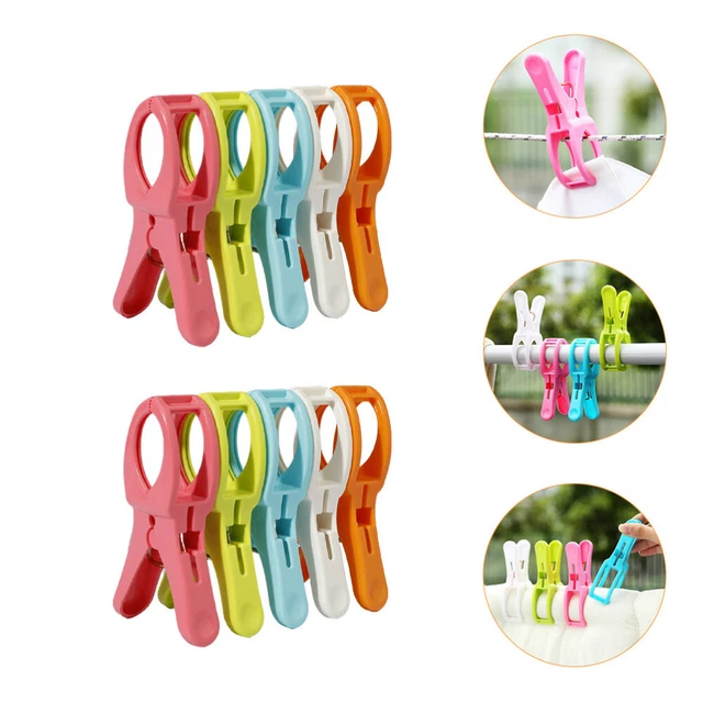 10 Pcs Pince À Vêtements Antidérapante DIY Pinces Plastique Solide Linge Agrafe
