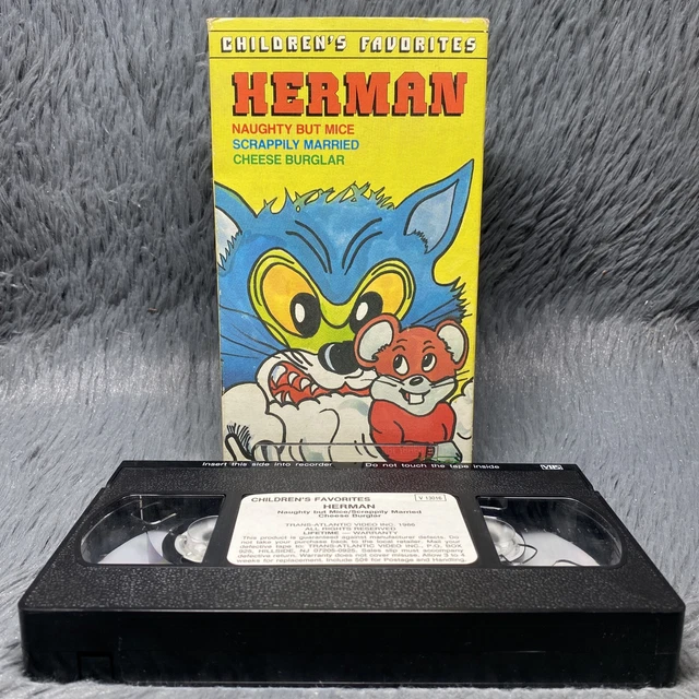 HERMAN THE MOUSE VHS Naughty But Mice Scrappily Married Cheese Burglar ...