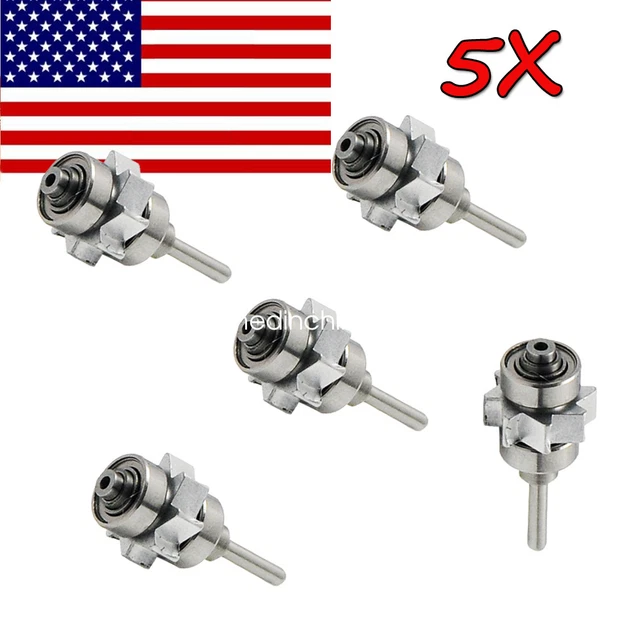 5*Dental Air Turbine Cartridge for Standard Push Button High Speed handpiece CE