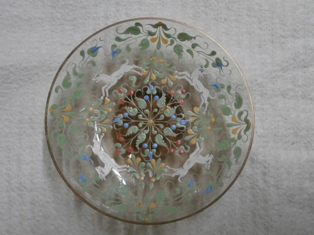 Tres Petite Coupe En Verre Emaille De Murano De Vittorio Zecchin