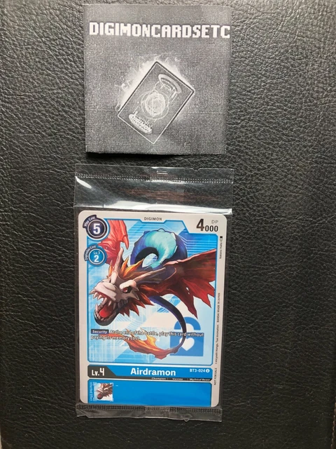 Digimon Ramon DIGIMON CARD GAME BT3-024 Airdramon U Alternate Art Box Topper Ver 1.5 ...