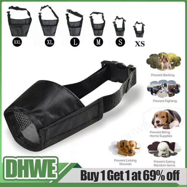 Adjustable Breathable Safety Dog Muzzles Anti-Biting Anti-Barking Anti-Chewing