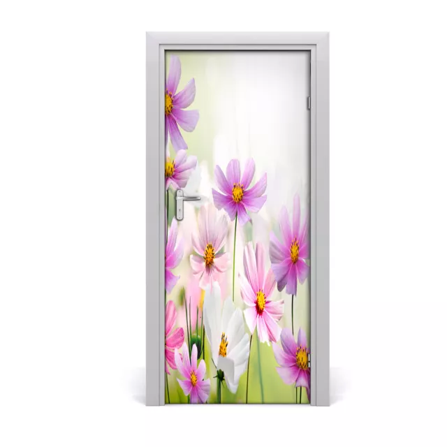 Pegatinas Para Puertas de Autoadhesivo Murales  85x205 cm flores silvestres