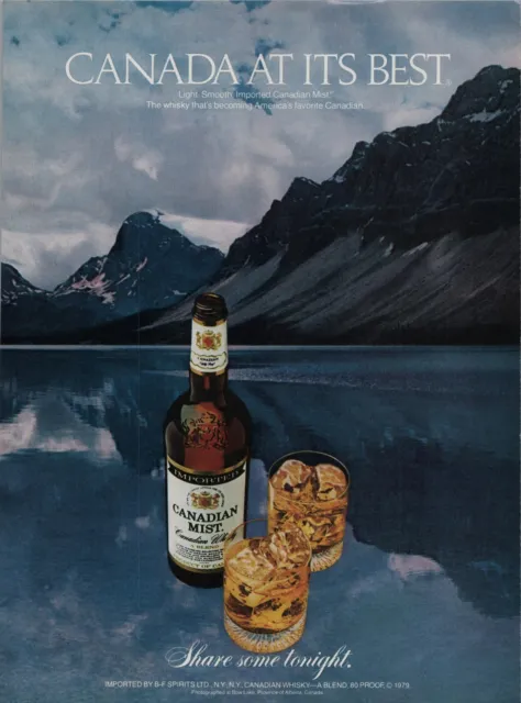 1981 Imported Canadian Mist Whiskey Canada At It’s Best Share Vintage Print Ad