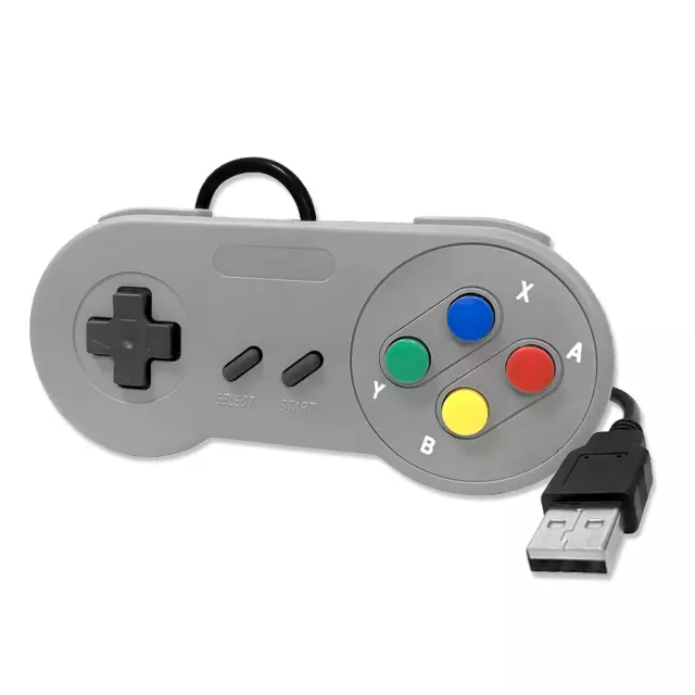 USB Super Nintendo SNES Controller For PC Mac Emulator Super Windows GamePad 3