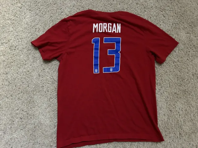 USWNT Alex Morgan USA 2019 Womens T Shirt  Red USA Women’s Soccer - Size Medium