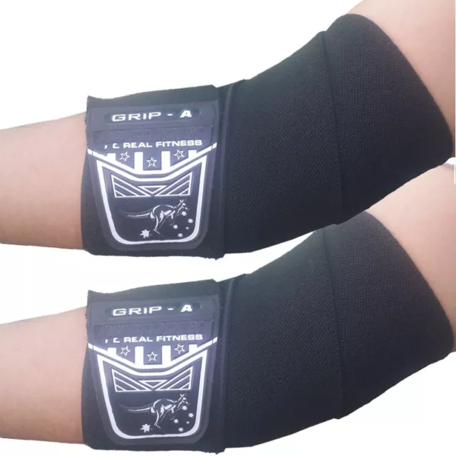 Weight Lifting BodyBuilding Gym Wrist Support Strap knee wraps ELBOW BRACE bar 3