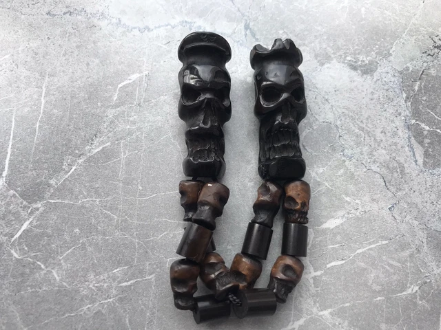 Vintage Rosary German Scull Beads Prisoner Biker Soviet Handmade Prison ITK
