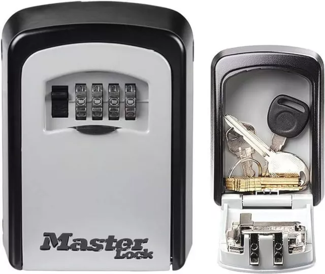 MASTER LOCK Key Safe Wall Mounted, Medium 85 X 119 X 36 Mm, Outdoor, Mounting Ki