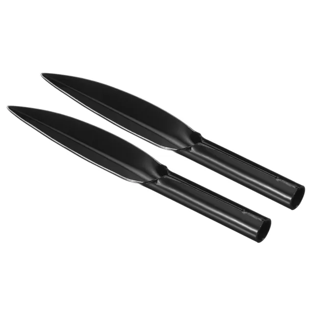 2Pcs 12" Garden Trowel Leaf-Shaped Shovel Pointed Gardening Tools Black