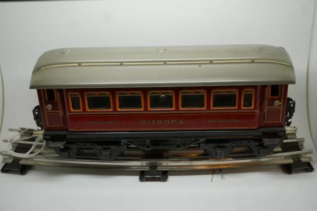 Märklin Personenwagen Mitropa Speisewagen,1886 SP, Spur 0, mit Beleuchtung