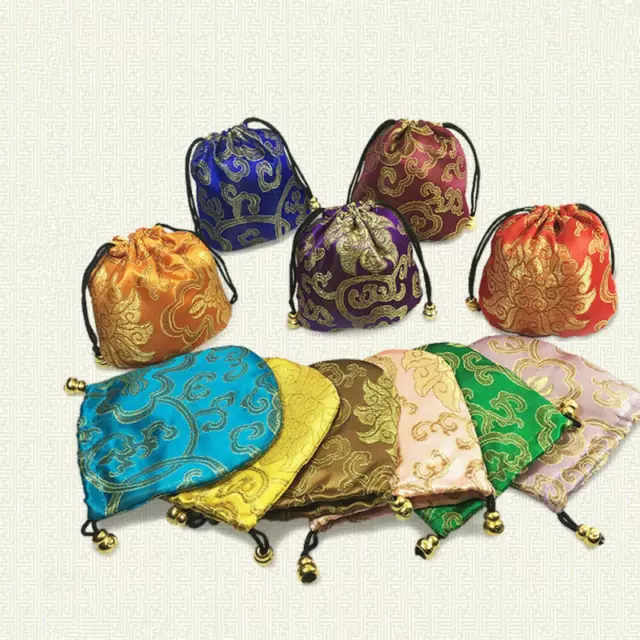 Wholesale 10PCS Chinese Classic Handmade Silk Brocade Gift Jewelry Bags Pouch 4"