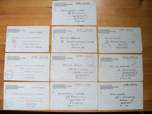 66 Belege Kriegsgefangenenpost POW - Deutsches Reich UK US Frankreich CSR Kanada 3