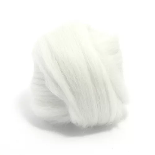 50g Dyed Merino Wool Top Lightning White Dreads Needle Spinning Felting Roving