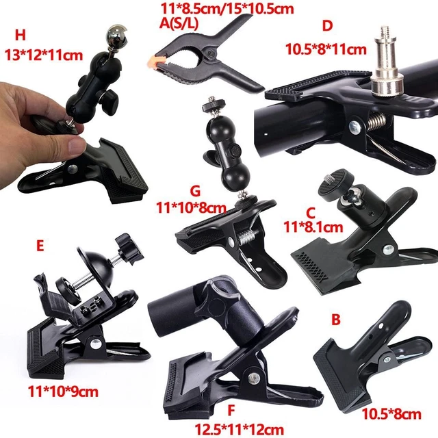 ALUMINIUM ALLOY TRIPOD Clip Ball Head Backdrop Clamp Video Camera 15.