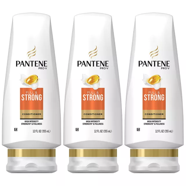 Pack of 3 New Pantene Pro-V Full & Strong Conditioner, 12 fl oz