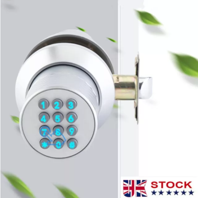Smart Digital Electronic Door Lock Keypad Security Handle Door w/Key Night light