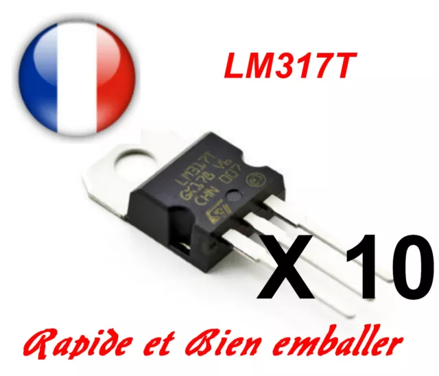 régulateur de tension ajustable LM317T ------- 10PCS