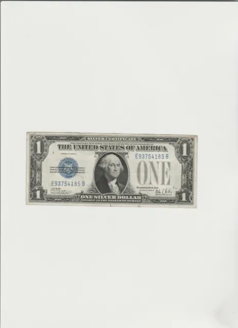1928-B $1 Dollar Funny Back Silver Certificate Note E93754185B
