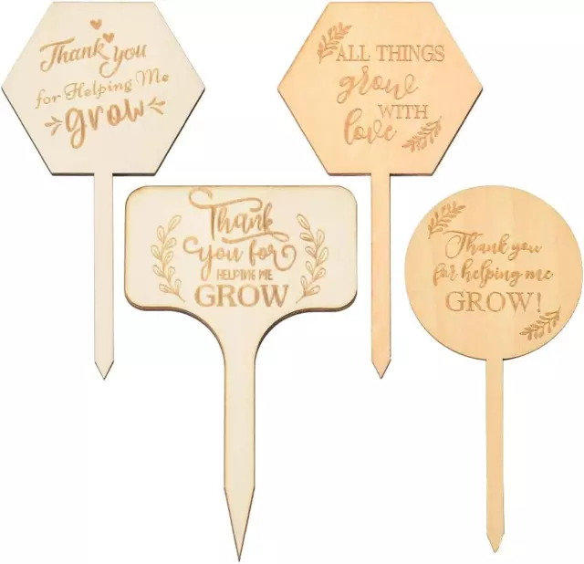 Plant Labels for Outdoor Garden Waterproof Wood Herb Plant Markers for Indoor Pl