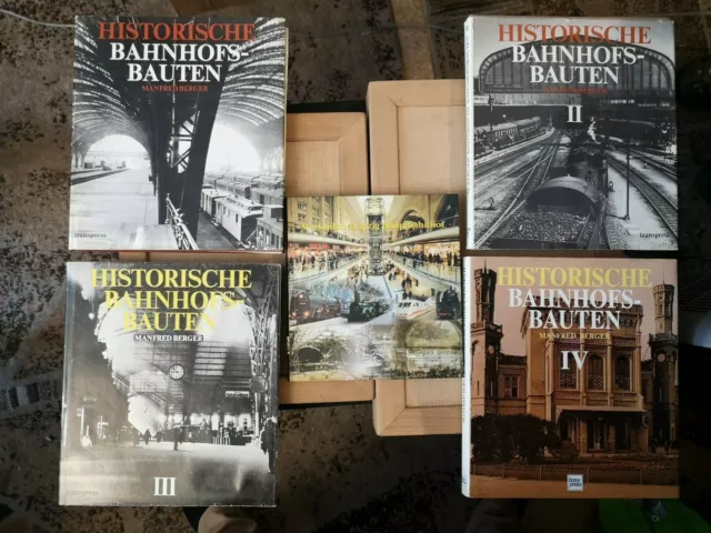 Historische Bahnhofsbauten von Manfred Berger alle 4 bände + marktplatz leipzig
